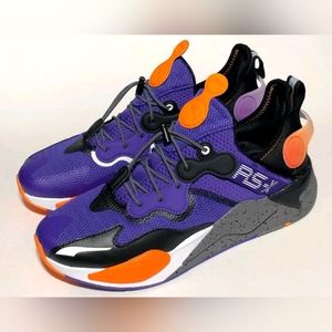 Puma orange, white and purple RS-X T3CH TR3K Athletic shoes